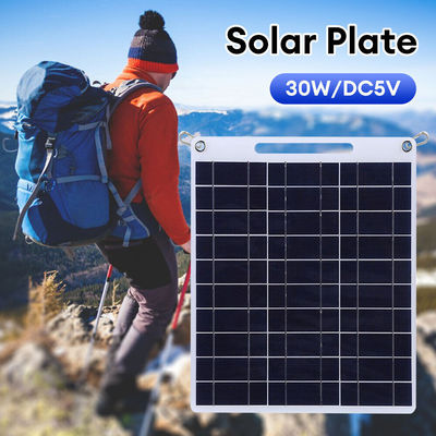 Panel Surya Portable Polycrystalline Silicon Lipat Menjelajah Solar Modul 30W