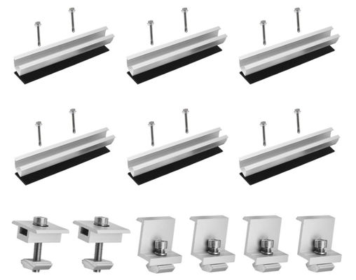 Ringan Aluminium tahan air Pemasangan Panel Surya Aksesoris Z Brackets 12CM