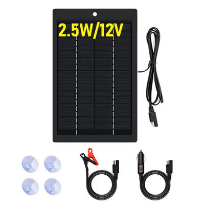 5W Solar Battery Charger Panel Kit Monocrystalline Portable Untuk Mobil