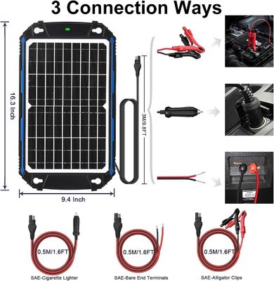 12W 12V Solar Panel Trickle Charger Daya Surya Baterai Pengelola MPPT