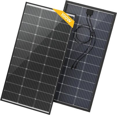 100 watt panel surya yang kaku sel monokristalin modul 12 volt 9BB