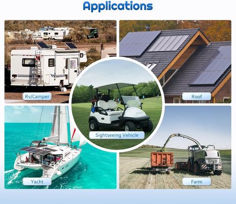 Sel panel surya monocrystalline PV kaku 12V 180W Kompak