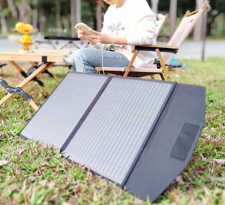 FT60 Panel Surya Lipat 60w Charger Selimut Waterproof IP65 dengan hitam