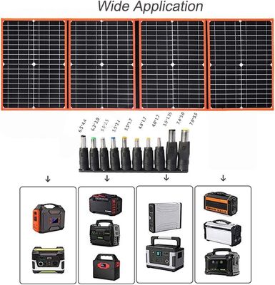 80W Portable Solar Panel Foldable Backpacking Charger Ringan Untuk Luar Ruangan