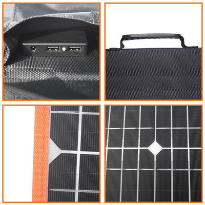 80W Portable Solar Panel Foldable Backpacking Charger Ringan Untuk Luar Ruangan