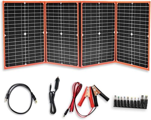 80W Portable Solar Panel Foldable Backpacking Charger Ringan Untuk Luar Ruangan