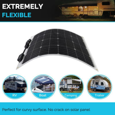 Semi-fleksibel Monocrystalline Fleksibel Panel Surya 12 Volt Untuk Mobil RV Marine 4wd