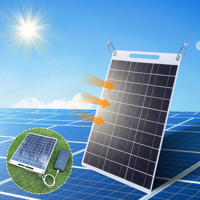 Panel Surya Portable Polycrystalline Silicon Lipat Menjelajah Solar Modul 30W