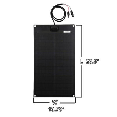 Panel Surya Fleksibel Ringan ETFE Hitam PERC Monokristalin Untuk RV