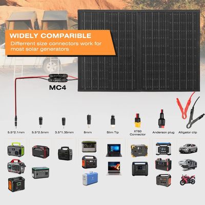 100W Off Grid Foldable Solar Charger Portable Solar Panel Kit Untuk Camping