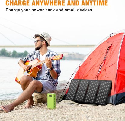 40W Portable Solar Panel 15V DC Outlet untuk Outdoor Camping Hiking