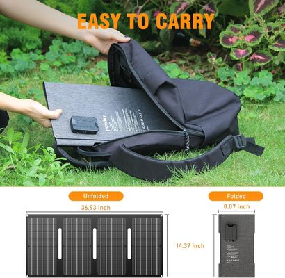 40W Portable Solar Panel 15V DC Outlet untuk Outdoor Camping Hiking