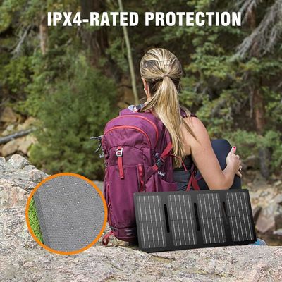 40W Portable Solar Panel 15V DC Outlet untuk Outdoor Camping Hiking