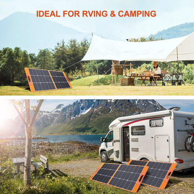 Paket Sistem Surya RV Off Grid 100W yang Lipat Untuk Kemping Hiking