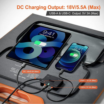 Paket Sistem Surya RV Off Grid 100W yang Lipat Untuk Kemping Hiking