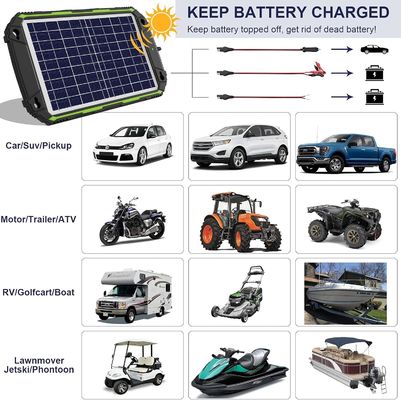 10W 12V Waterproof Solar Battery Charger Maintainer untuk Mobil Boat Marine RV