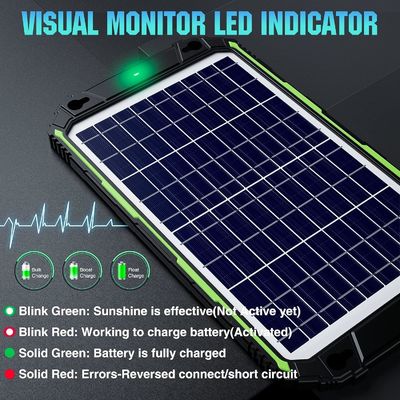 10W 12V Waterproof Solar Battery Charger Maintainer untuk Mobil Boat Marine RV
