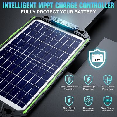 10W 12V Waterproof Solar Battery Charger Maintainer untuk Mobil Boat Marine RV