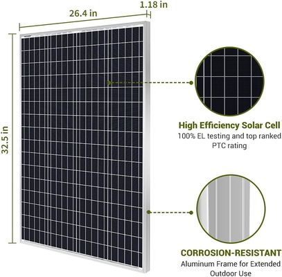 100W 12V 9BB Photovoltaic Balkon Panel Surya Untuk RV Mobil Mobil Kapal Laut