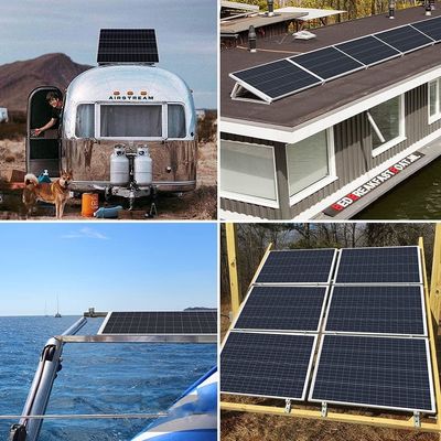 100W 12V 9BB Photovoltaic Balkon Panel Surya Untuk RV Mobil Mobil Kapal Laut