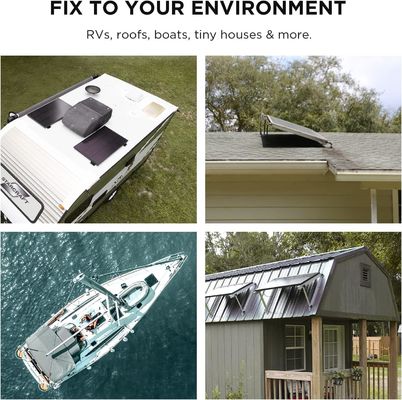 Waterproof 12V 100W Rigid Solar Panel Mono PV Module Efisiensi Tinggi