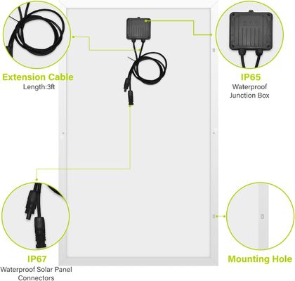 160W Off Grid Monocrystalline PV Cell Module Panel Surya Mono Poly 12V