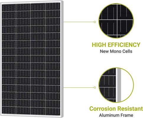 160W Off Grid Monocrystalline PV Cell Module Panel Surya Mono Poly 12V
