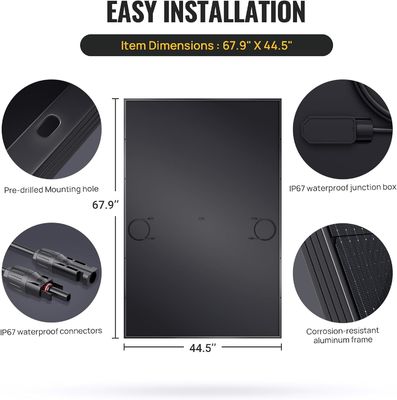 400W 10BB Panel Surya Rigid Ringan Modul Surya Mono OEM