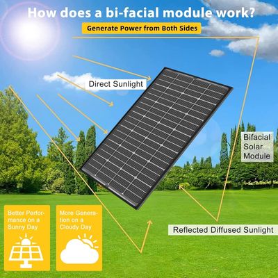 200W Solar Monocrystalline Pv Panel Modul 12V 10BB Untuk RV Rumah
