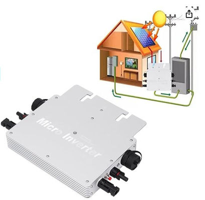 IP65 3000W 6000W Solar Micro Inverter On Grid AC120V 230V dengan warna putih dan hitam