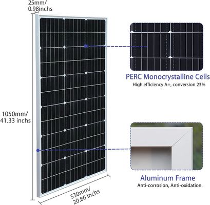 200 Watt 24V Rigid Solar Panel Monocrystalline Module Off Grid Sistem