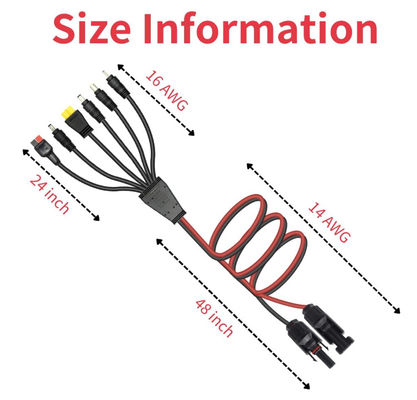 Y Splitter Panel Surya Aksesoris Kabel Ekstensi Dengan Konektor Wanita Dan Pria