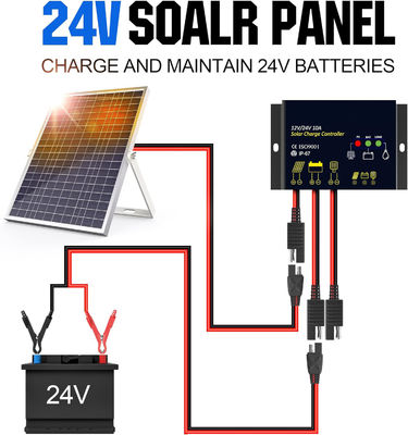30 Watt 24V Solar Panel Kit Trickle Charger Pengendali Pengoptimalan