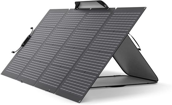 220 Watt Panel Surya Portable Lipat Bifacial Monocrystalline Untuk Luar Ruang