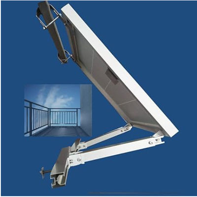 Balkon tahan karat Panel surya Brackets pemasangan Ringan dengan putih
