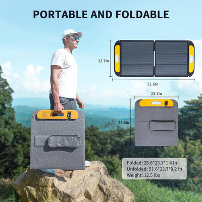 Panel Surya Mono Hybrid Portable 110W 19V IP67 Waterproof