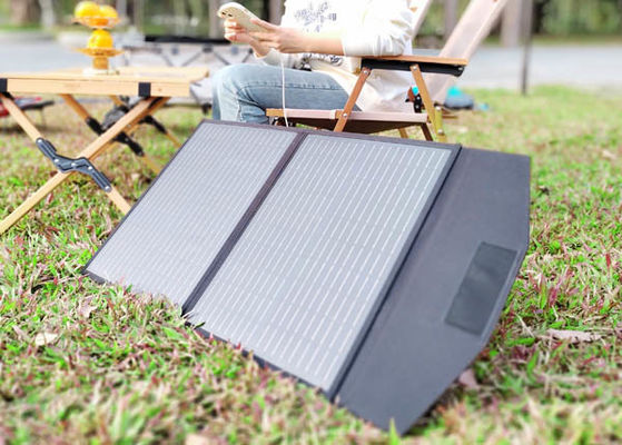 FT160 Portable Flexible Solar Cells Charger System 160W 18V dengan ABS hitam