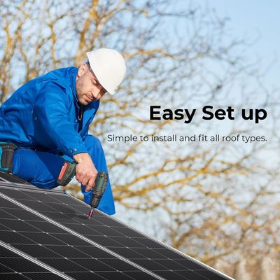 Panel Surya PV Monokristalin Balkon 100 Watt 12V OEM