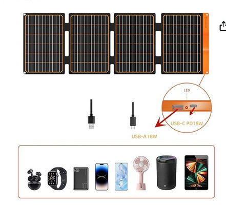 FT40 Pengecas Surya USB Portable Kecil Modul Kristalin Mono IP67 Waterproof