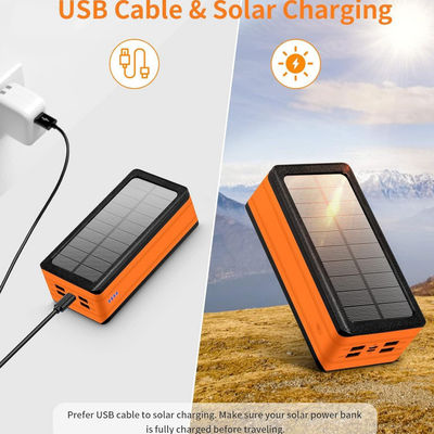 Wireless Portable Solar Battery Bank Phone Charger 50000mAh Daya