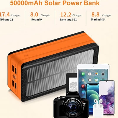Wireless Portable Solar Battery Bank Phone Charger 50000mAh Daya