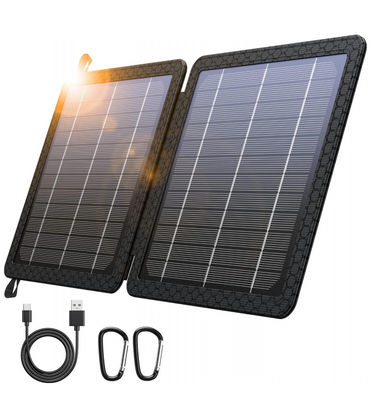 10W Portable Solar Charger Bank Untuk Camping 5V 2A Waterproof IPX4