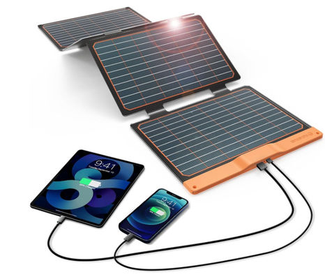 Pengisi daya surya portabel USB yang dapat dilipat Modul fotovoltaik monokristalin 18W