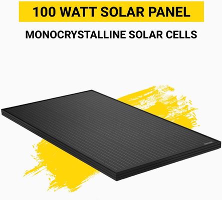 Monocrystalline 100W Balkon Panel Surya Untuk Bangunan Komersial