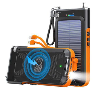 Wireless Portable Solar Charger Power Bank Dengan Radio FM 20000mAh