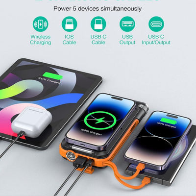 Wireless Portable Solar Charger Power Bank Dengan Radio FM 20000mAh