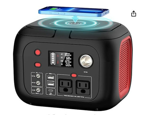 228Wh Baterai Litium Surya 300W Ponsel Pembangkit Listrik Dengan Lampu Led