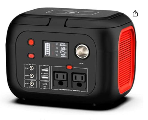 228Wh Baterai Litium Surya 300W Ponsel Pembangkit Listrik Dengan Lampu Led