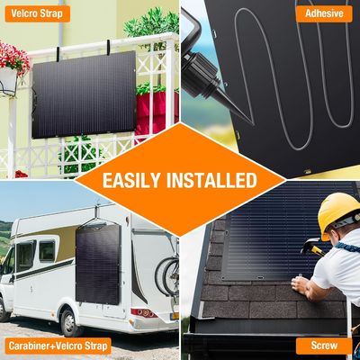 120W 21.7V Panel Sel Surya Fleksibel Lempar Untuk Mobil Mobil Caravan Camper Kapal Atap