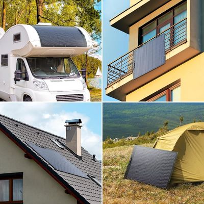 120W 21.7V Panel Sel Surya Fleksibel Lempar Untuk Mobil Mobil Caravan Camper Kapal Atap